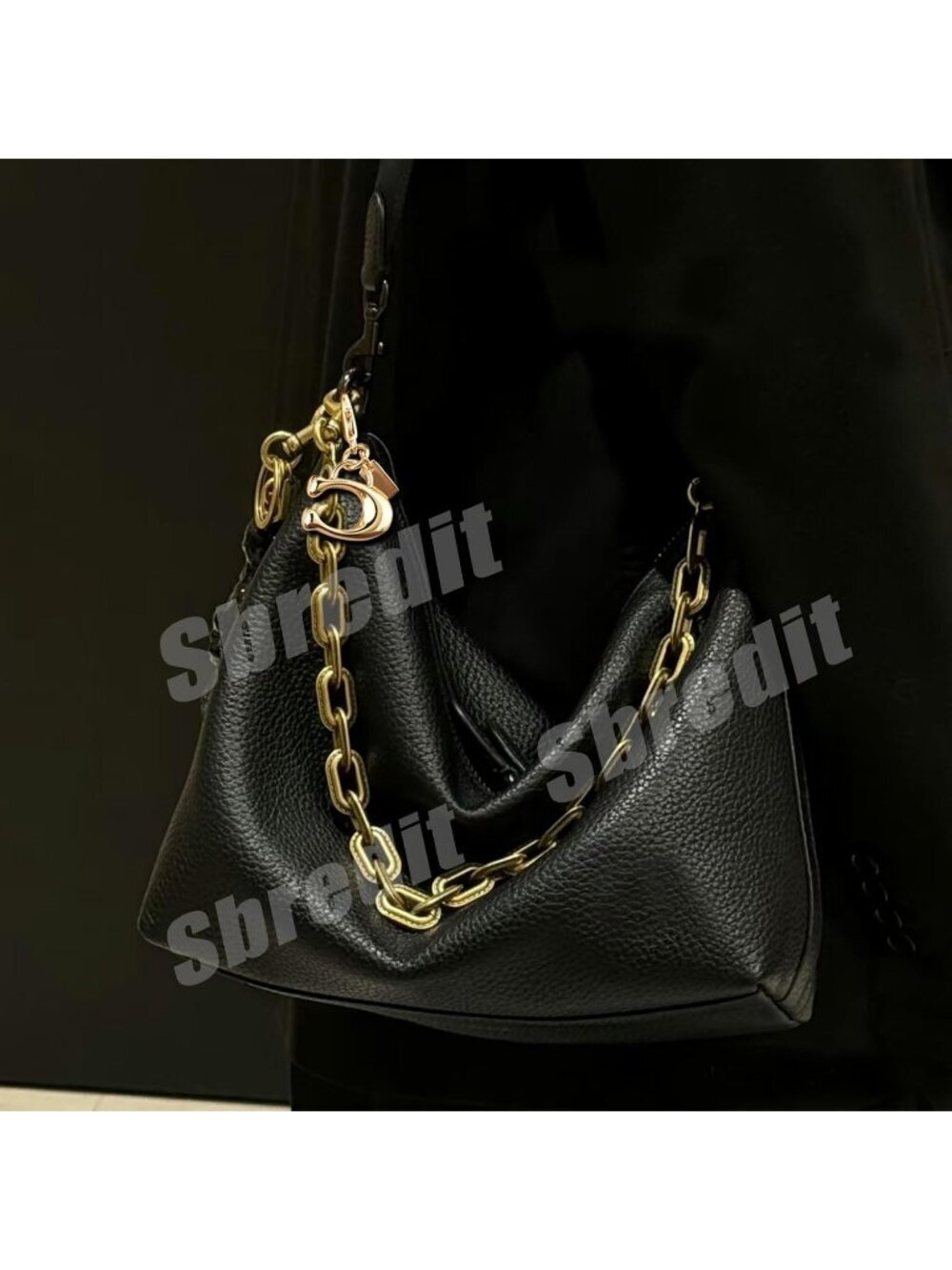 Sbredit Women's Golden 2-pic Set-golden Bag Charm For Handbags Purse Accessories - Picture 3 of 7